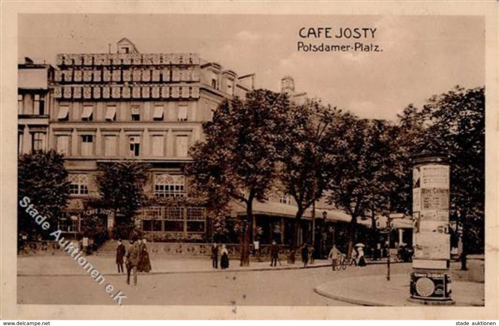 Berlin Mitte (1000) Cafe Josty Litfaßsäule I-II (Marke Entfernt) - Otros & Sin Clasificación