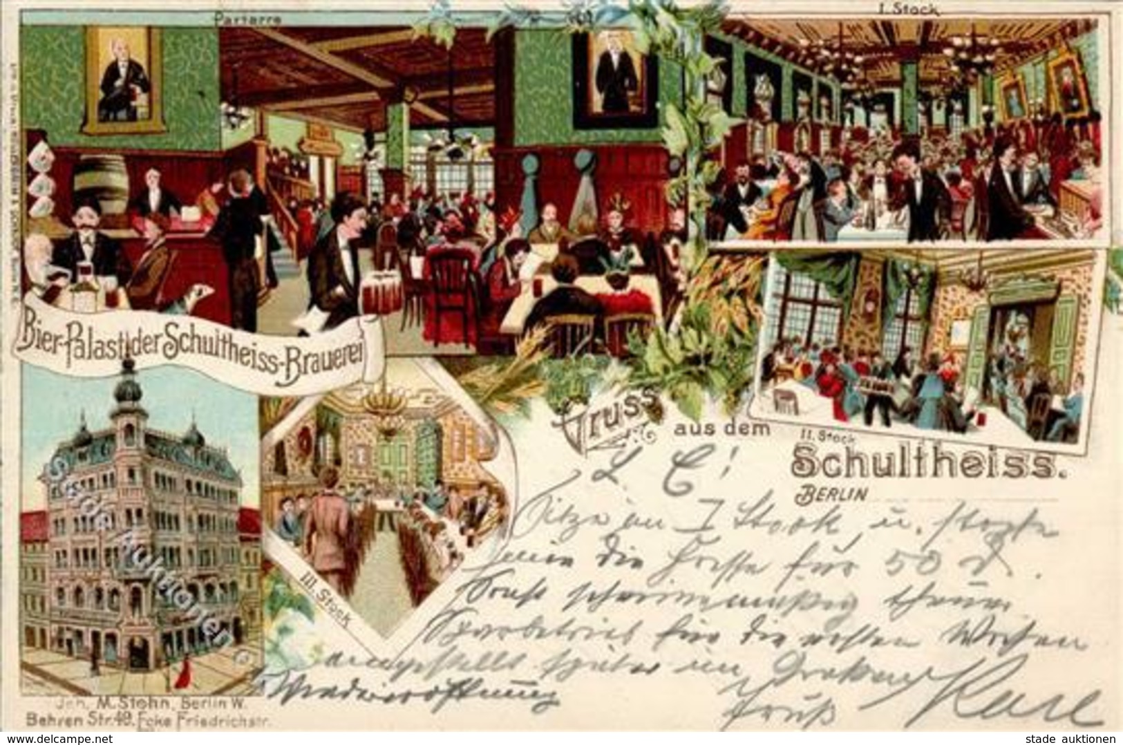 Berlin Mitte (1000) Gasthaus Bierpalast Schultheiss Friedrichstraße  1897 I-II - Otros & Sin Clasificación