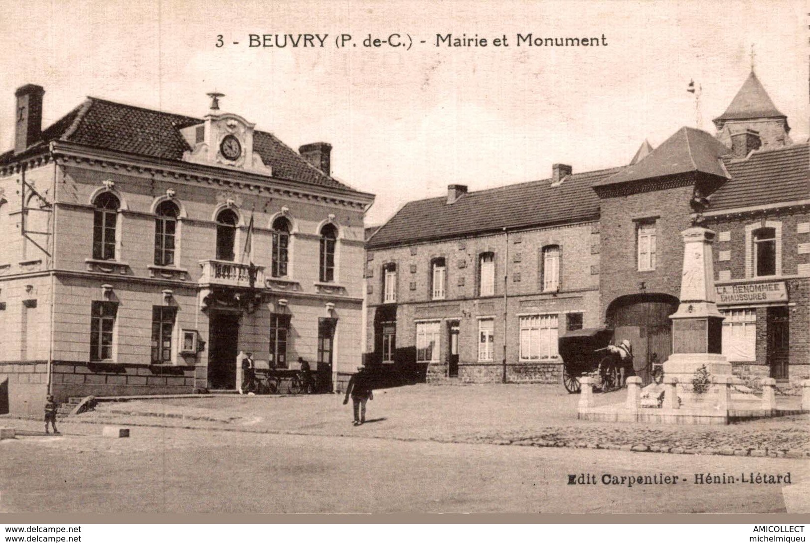 9095-2018      BEUVRY   MAIRIE ET MONUMENT - Beuvry