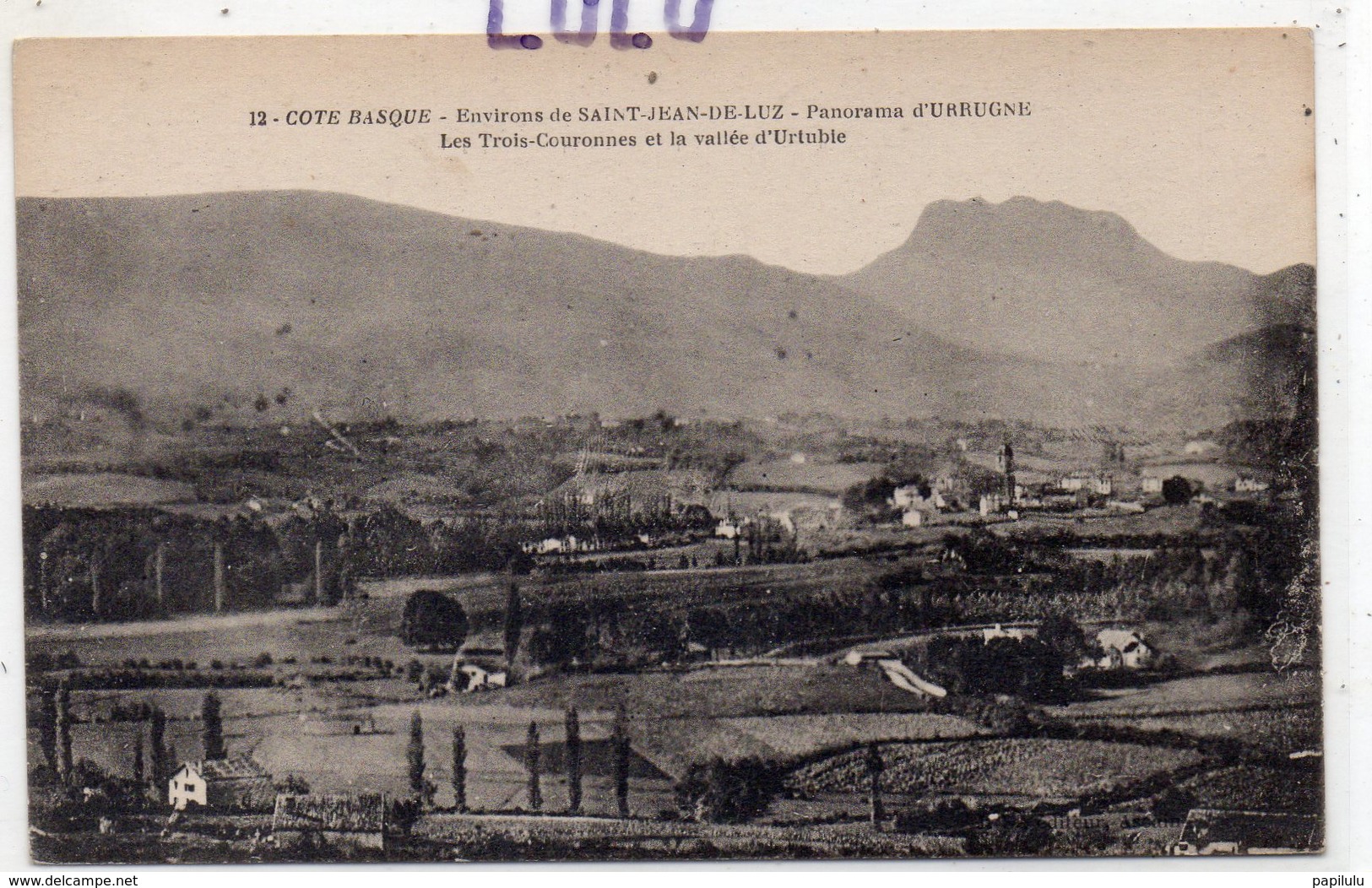 DEPT 64 : édit. J S A Ascain N° 12 : Panorama D Urrugne , Les Trois-Couronnes Et La Vallée D Urtuble - Urrugne