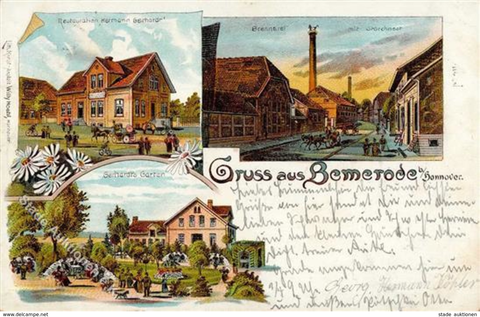 Bemerode (3011) Gasthaus Gerhard  Lithographie 1910 I-II - Other & Unclassified