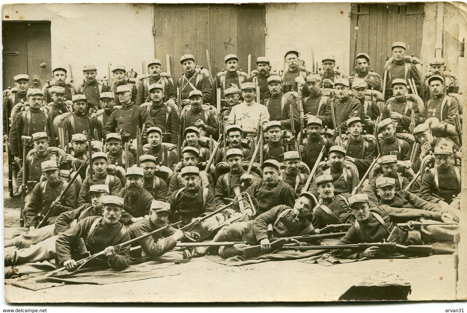 CARTE PHOTO (7) D'un GROUPE De MILITAIRES - - Personnages