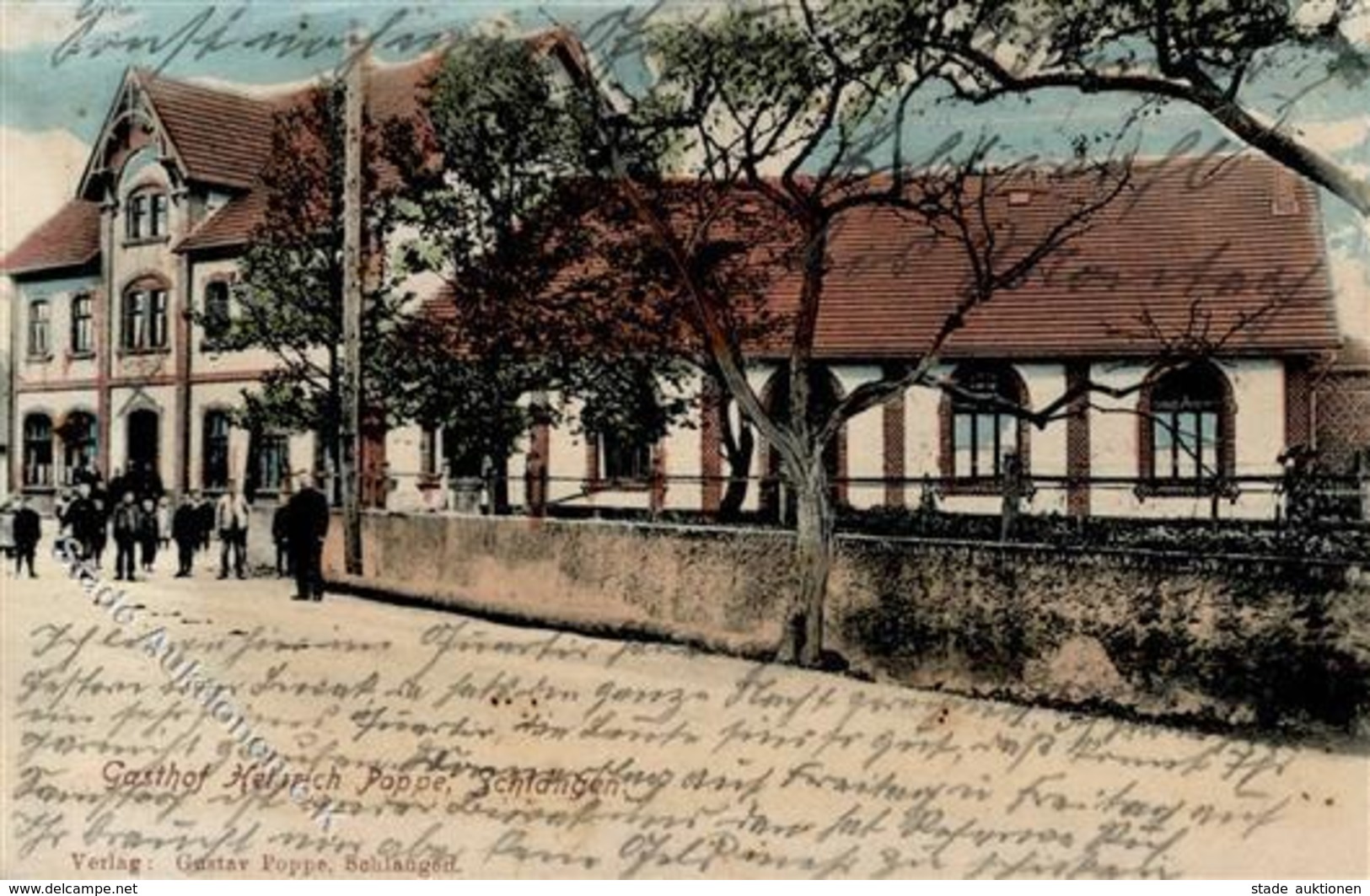 Schlangen (4797) Gasthaus Heinrich Poppe II (fleckig) - Sonstige & Ohne Zuordnung