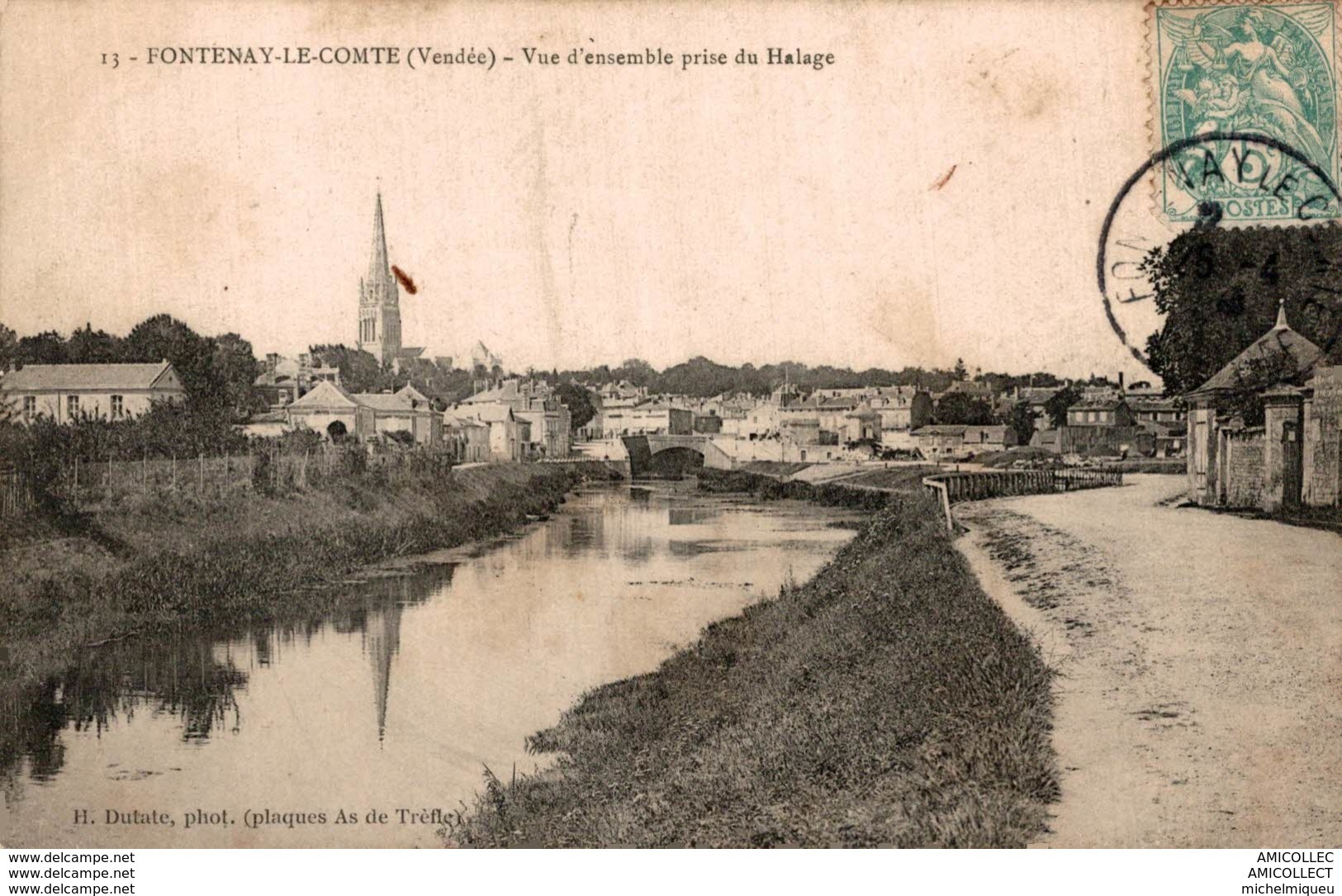 7243  -2018   FONTENAY LE COMTE   VUE D ENSEMBLE PRISE DU HALAGE - Fontenay Le Comte