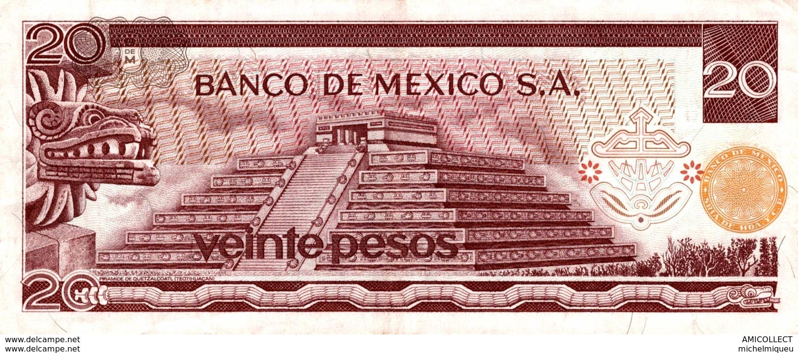 7300-2019    BILLET ETRANGER   MEXIQUE - Messico