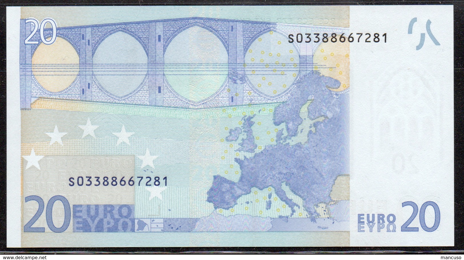 &euro; 20  ITALIA S  J003  DUISENBERG  UNC - 20 Euro