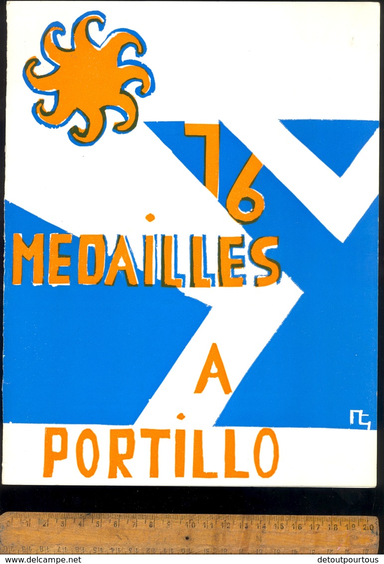 Plaquette 16 Médailles à Portillo Championnats Du Monde De Ski 1966 Jean Claude Killy Lacroix Vogler Famose Goitschel - Sports D'hiver