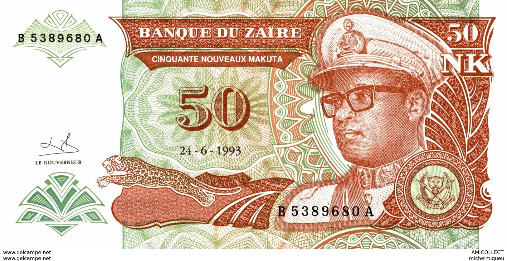 6838-2019    BILLET DE BANQUE ZAÏRE - Zaire