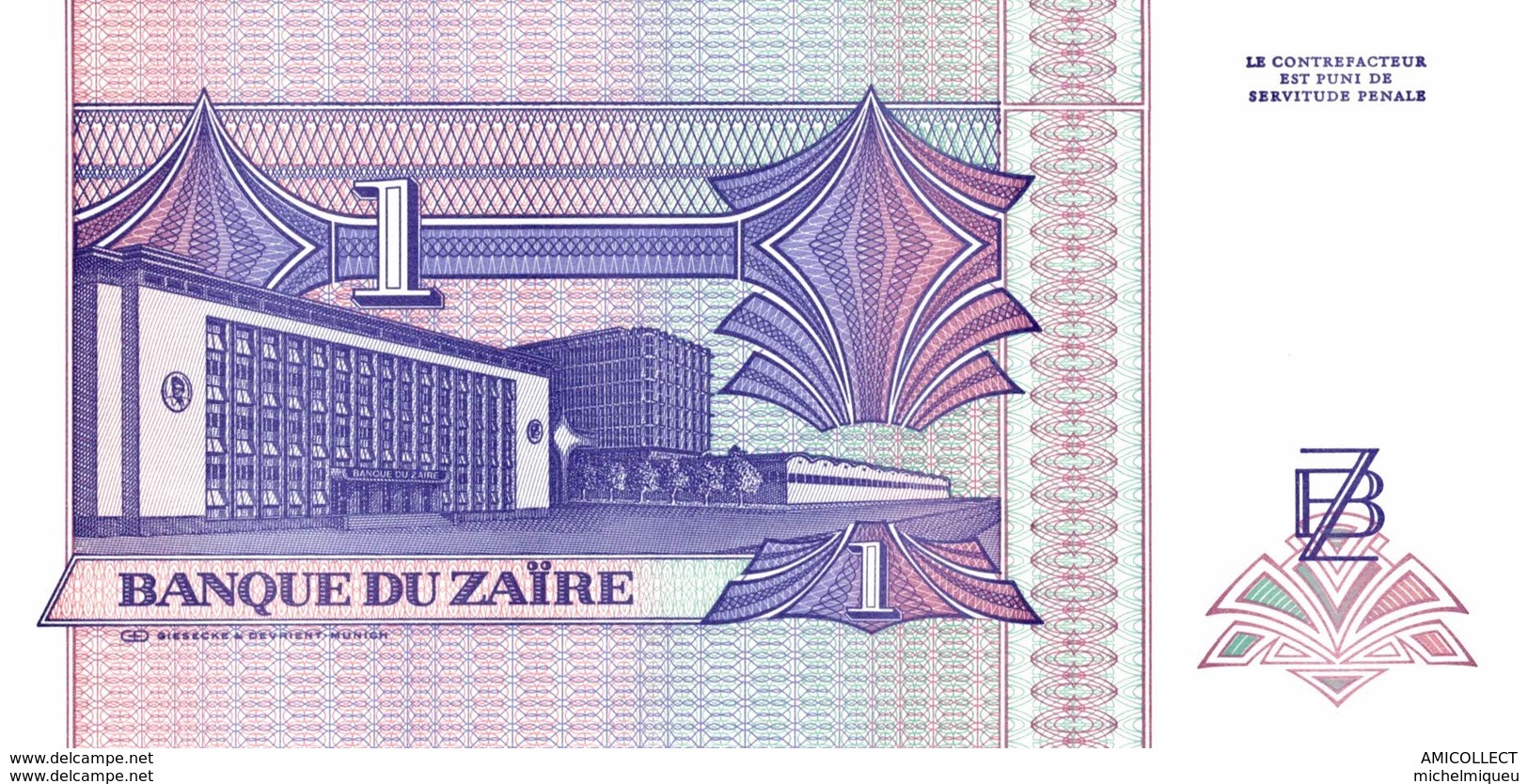 6859-2019    BILLET DE BANQUE ZAÏRE - Zaire