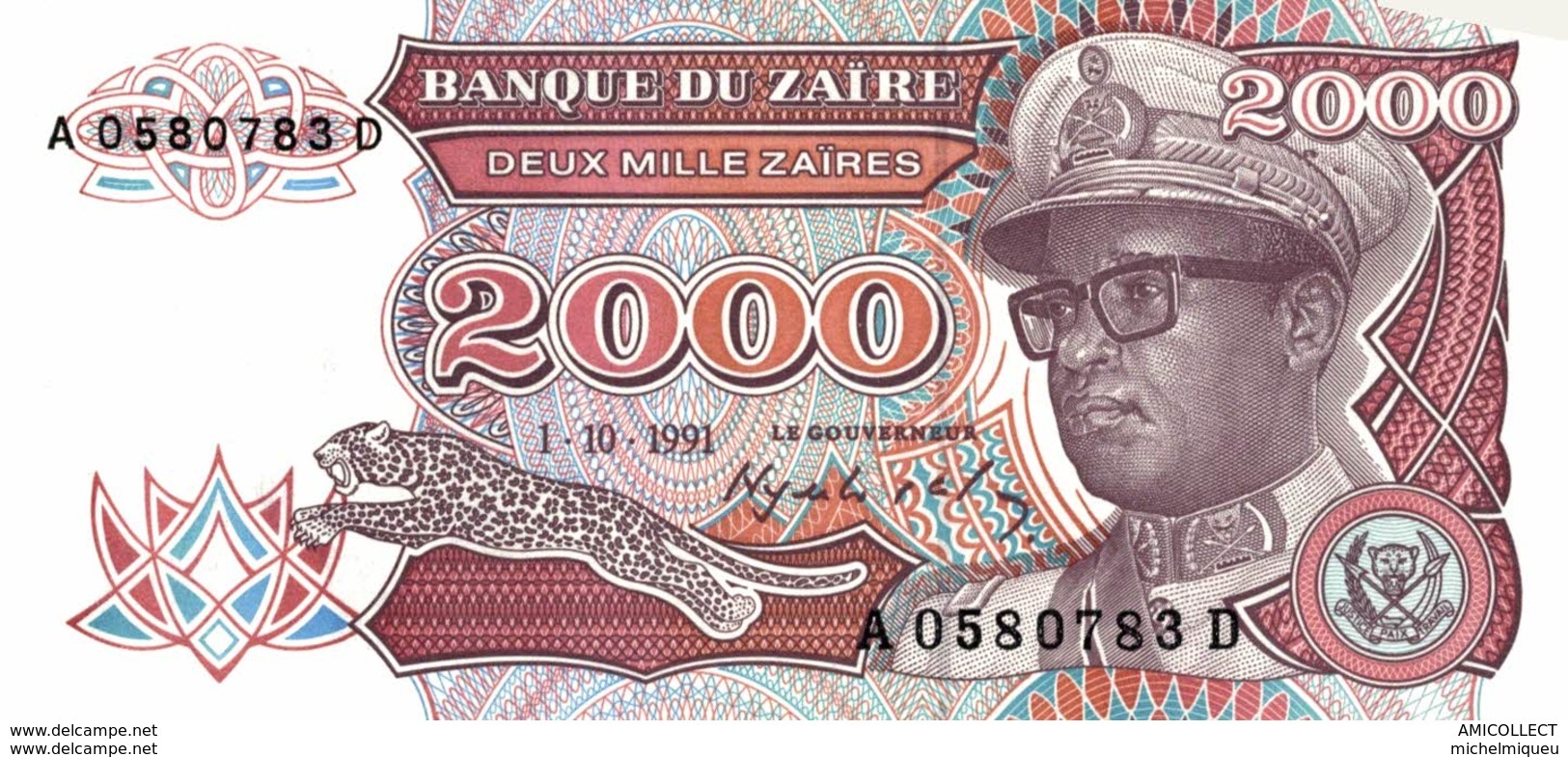 6862-2019    BILLET DE BANQUE ZAÏRE - Zaire