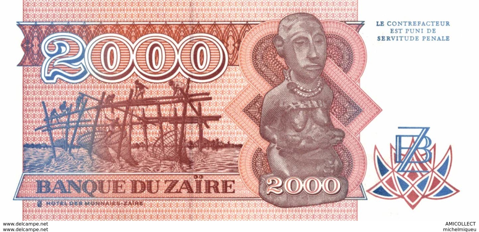 6865-2019    BILLET DE BANQUE ZAÏRE - Zaïre