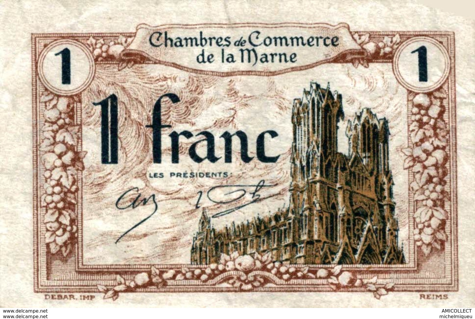 6887-2019    BILLET CHAMBRE DE COMMERCE  DE LA MARNE - Chambre De Commerce