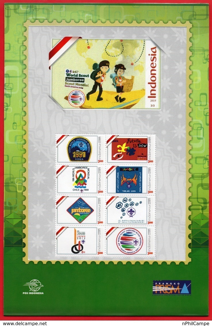 Indonesia Personalized 2019 Sheet Stamps, Seventeenth To Twenty-fourth Logos.3/3. World Scout Jamboree-Scout Mondial.MNH - Ungebraucht