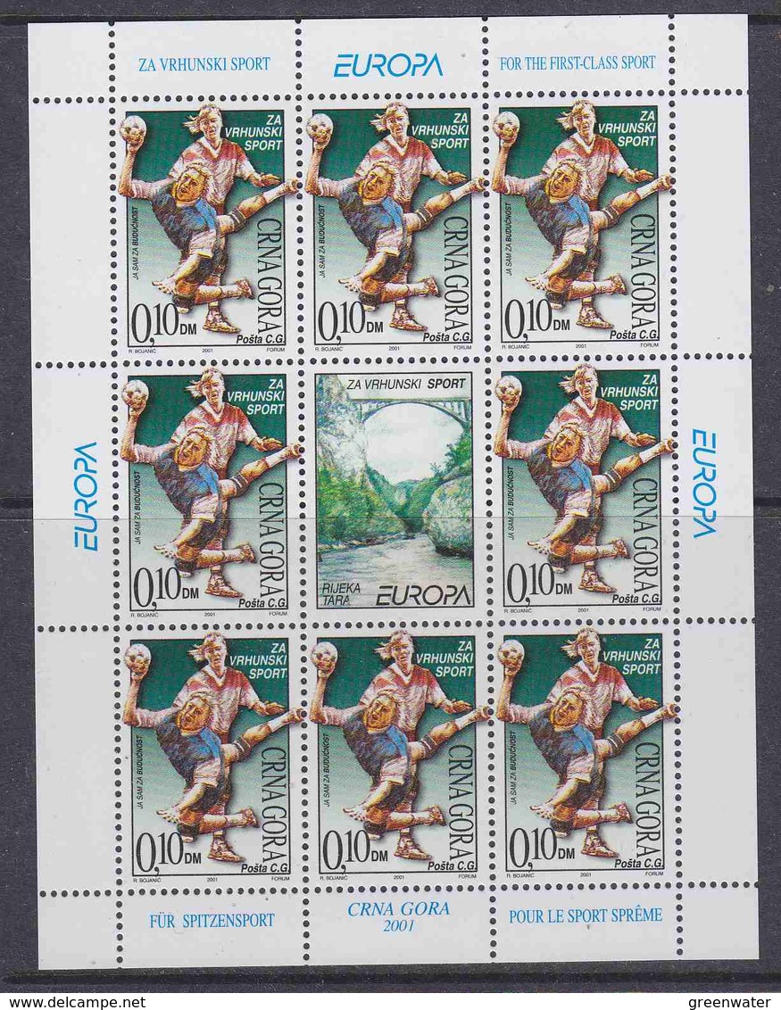 Europa Cept 2001 Montenegro 1v Sheetlet ** Mnh (44359) - 2001