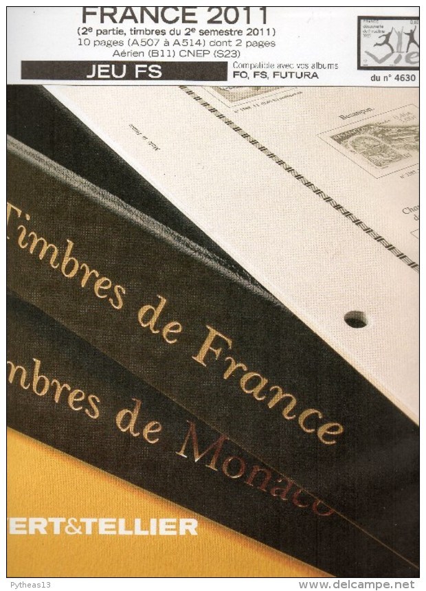 FEUILLES FRANCE YVERT Et TELLIER 2011 2e Semestre - Pre-printed Pages