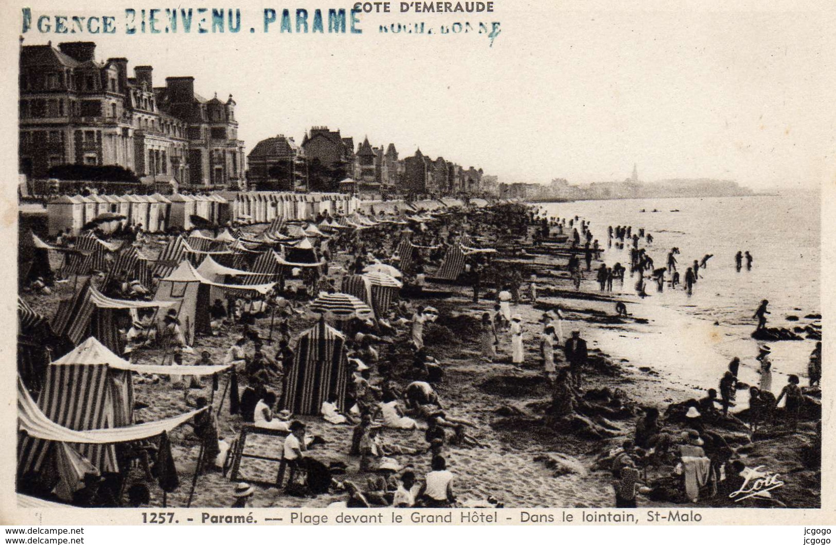 PARAME   Plage Devant Le Grrand Hôtel. Dans Le Lointain, St-Malo     2 Scans  TBE - Parame