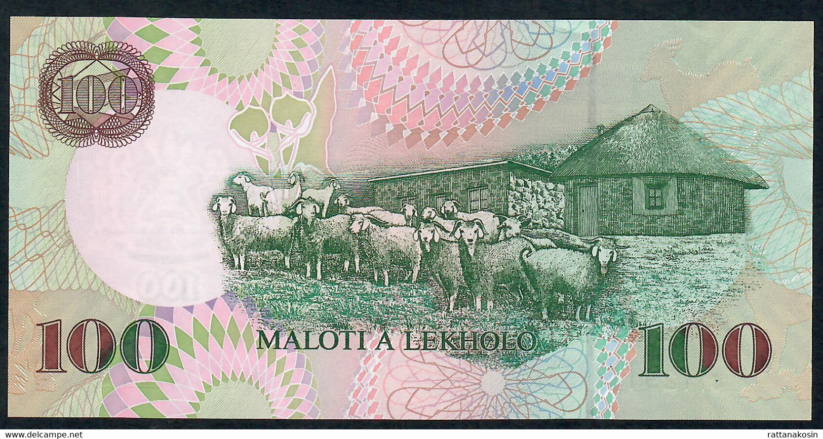 LESOTHO P19a 100 MALOTI 2007 #S  Signature 8   UNC. - Lesoto