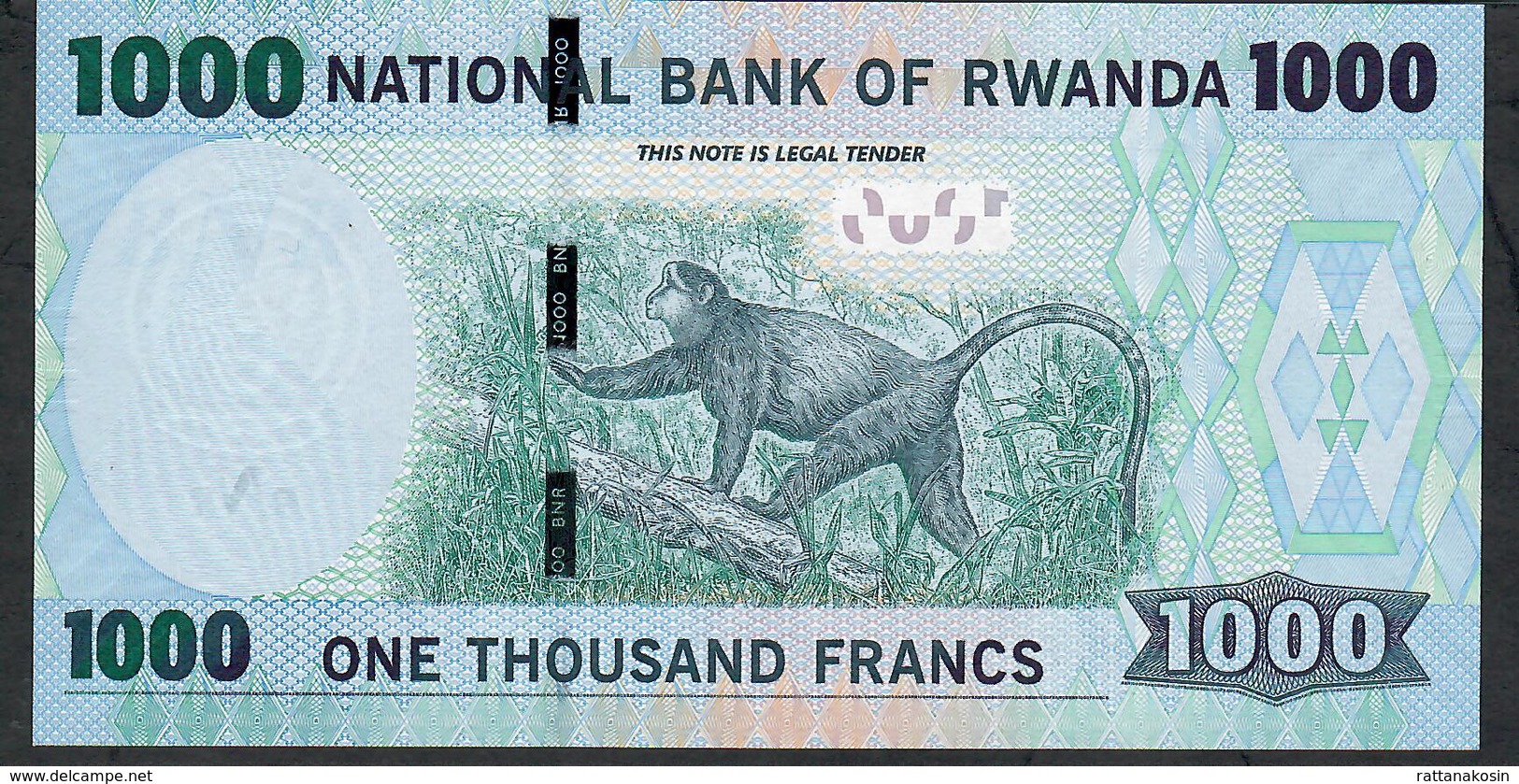 RWANDA P39  1000  FRANCS  2015 #BF  UNC. - Rwanda