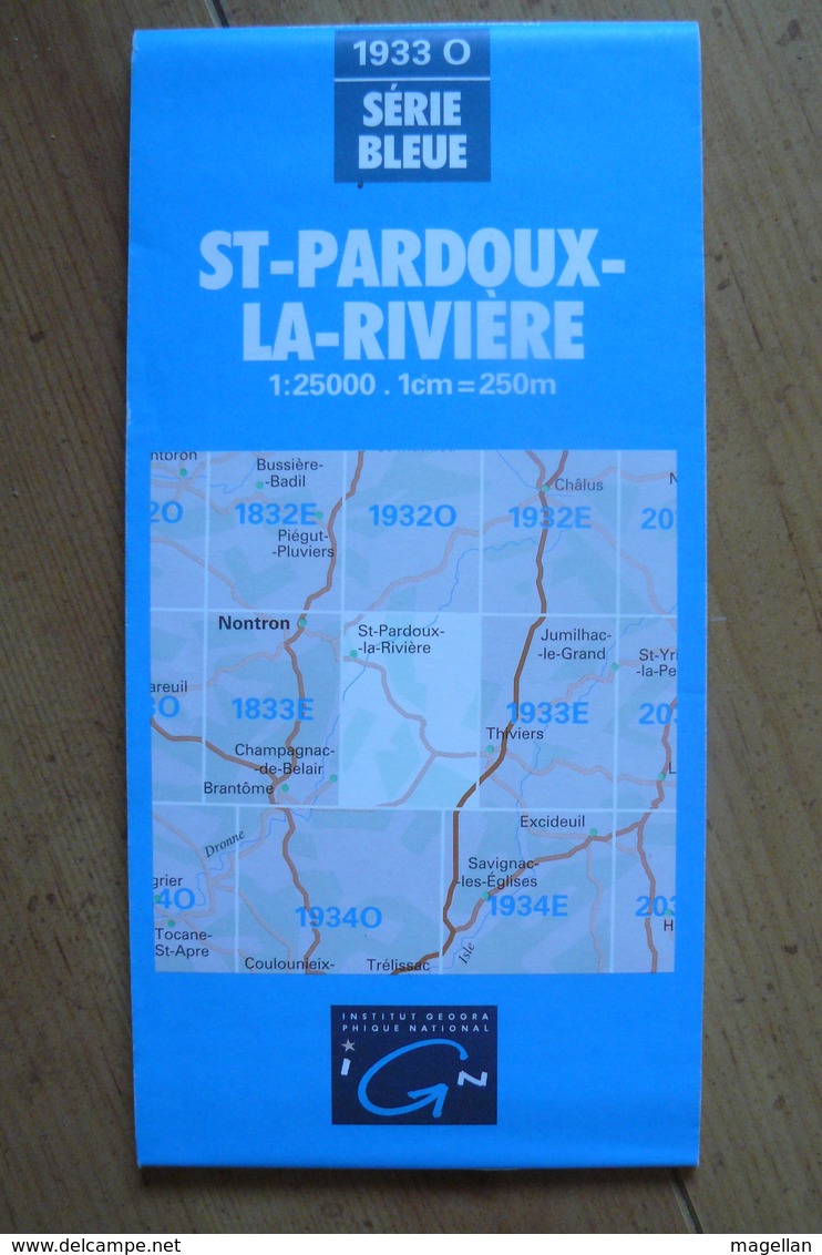 Carte Topographique IGN - 1933 Ouest - St-Pardoux-la-Rivière (Dordogne) - 1:25 000 - Topographical Maps