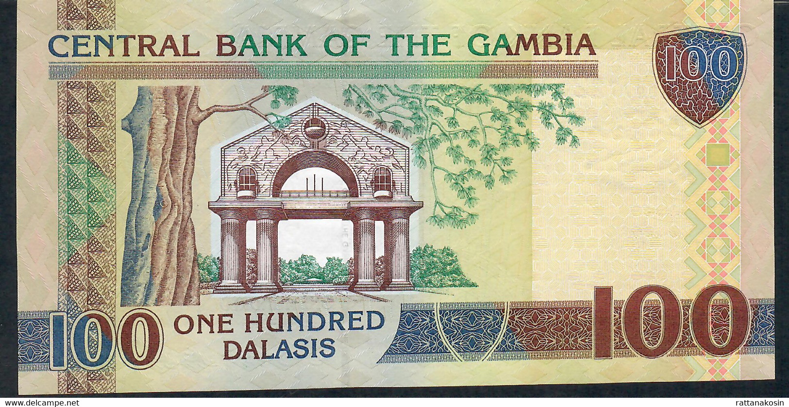 GAMBIA  P29b 100 DALASI 2018 #B  Signature 17 Type 2010 Issue 2018 UNC. - Gambia