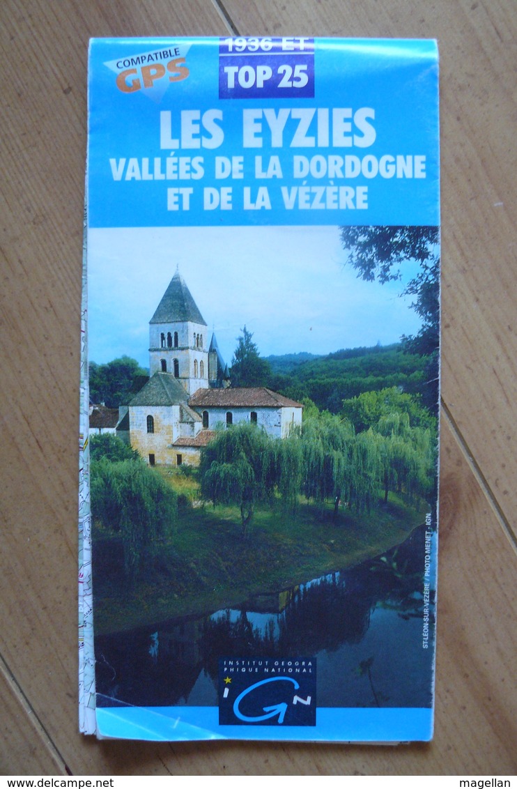 Carte Topographique IGN - 1936 ET Compatible GPS - Les Eyzies (Dordogne) - 1:25 000 - Cartes Topographiques