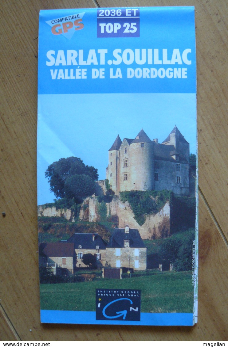 Carte Topographique IGN - 1936 ET Compatible GPS - Sarlat Souillac (Dordogne) - 1:25 000 - Cartes Topographiques