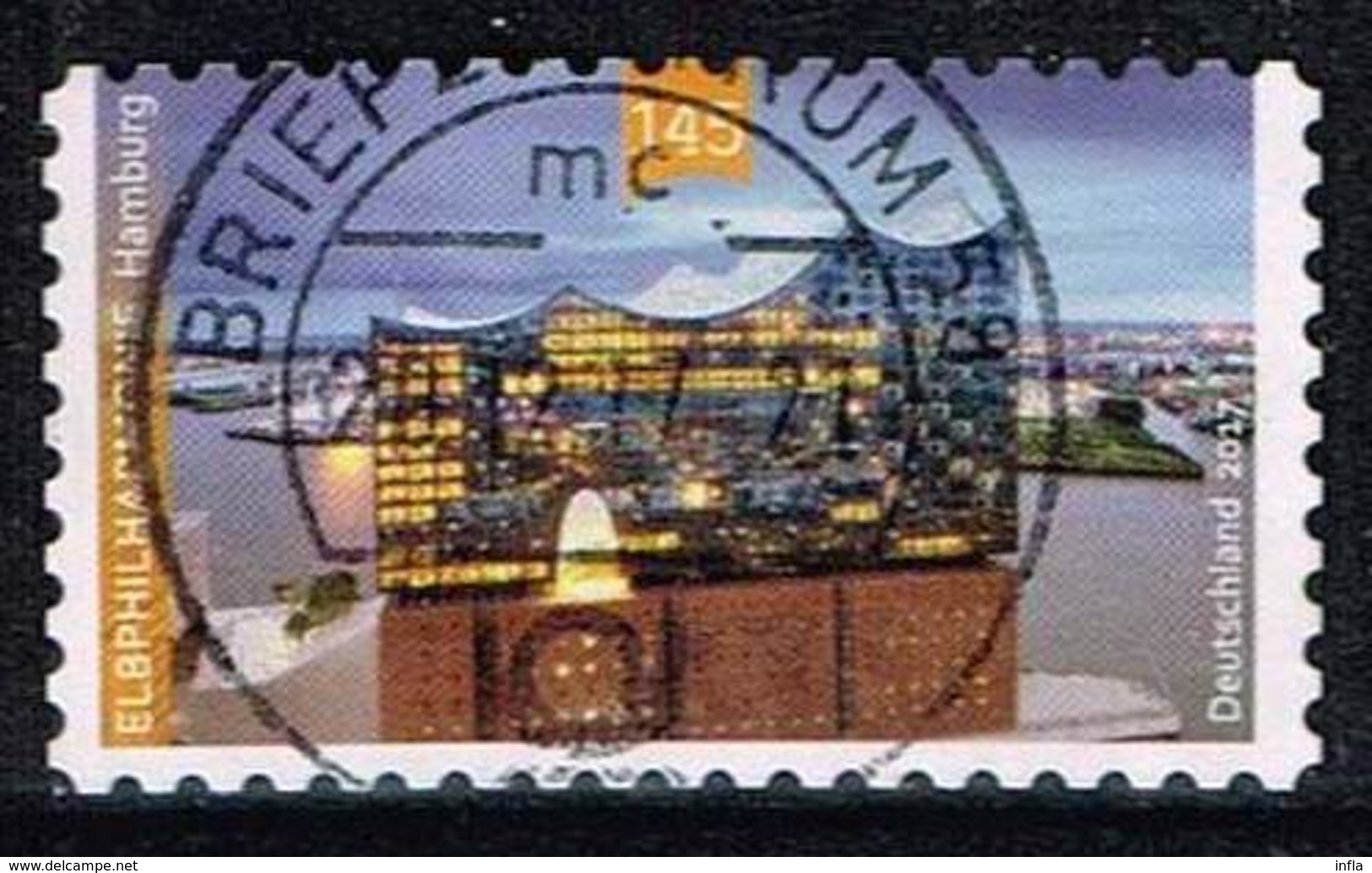 Bund 2017,Michel# 3286 O : Elbphilharmonie; Selbstklebend, Self-adhesive - Used Stamps