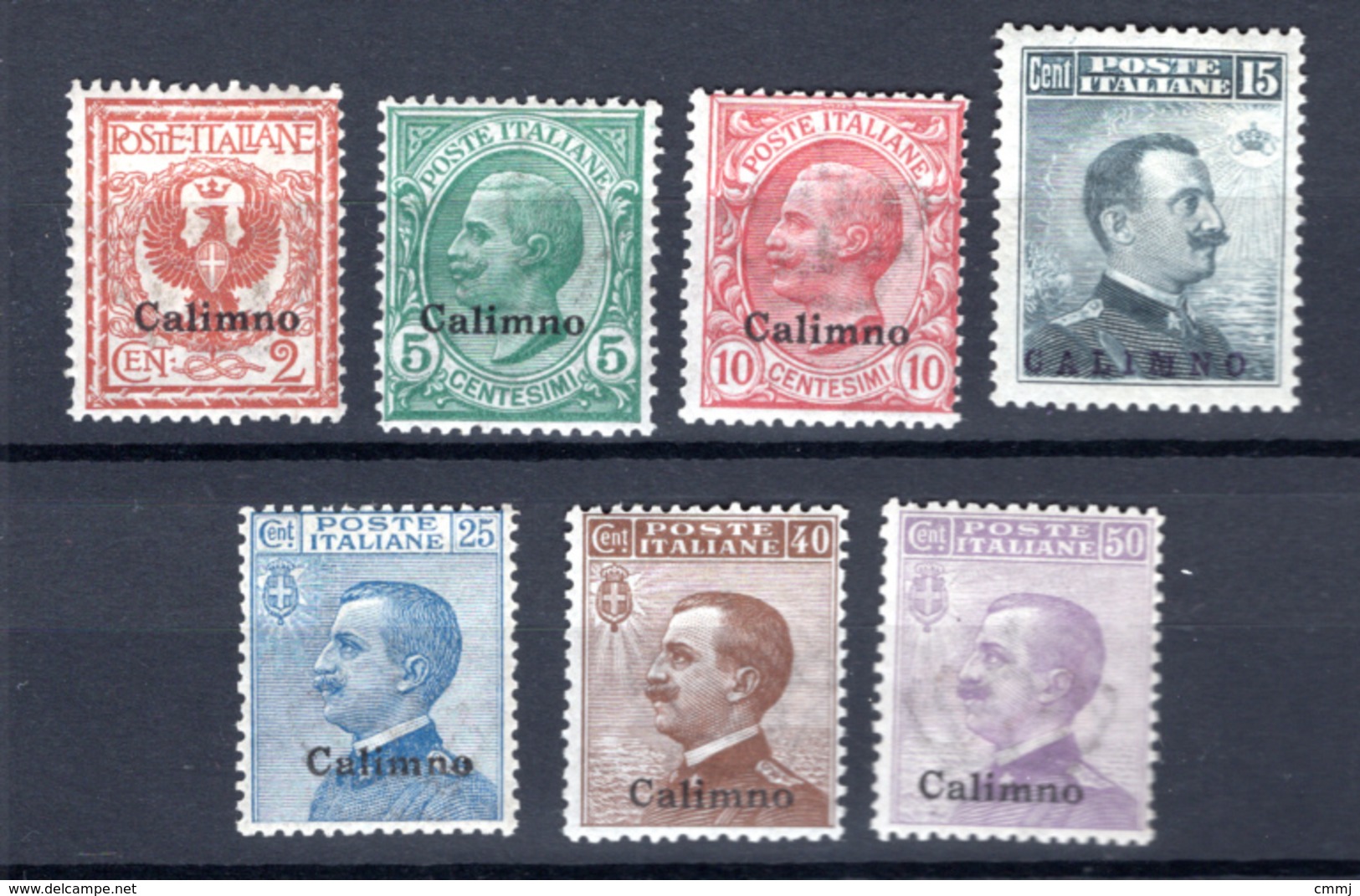 1912  - ISOLE ITALIANE DELL'EGEO: CALIMNO -  Italia - Catg. Unif.  1/7 - Firmato BIONDI - LH - (W2019.38..) - Aegean (Calino)