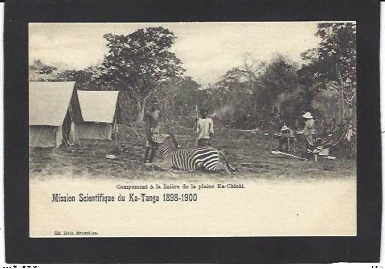 CPA Congo Belge Afrique Noire Non Circulé Type Ethnic Voir Scan Du Dos Mission Scientifique Du Ka Tanga 1898 1900 Chasse - Congo Belga