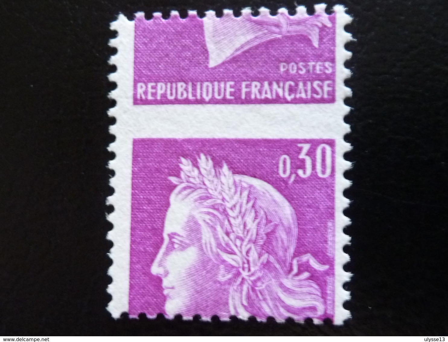 N° 1536 - 30c Lilas Neuf - Piquage à Cheval - 1967-1970 Marianne (Cheffer)