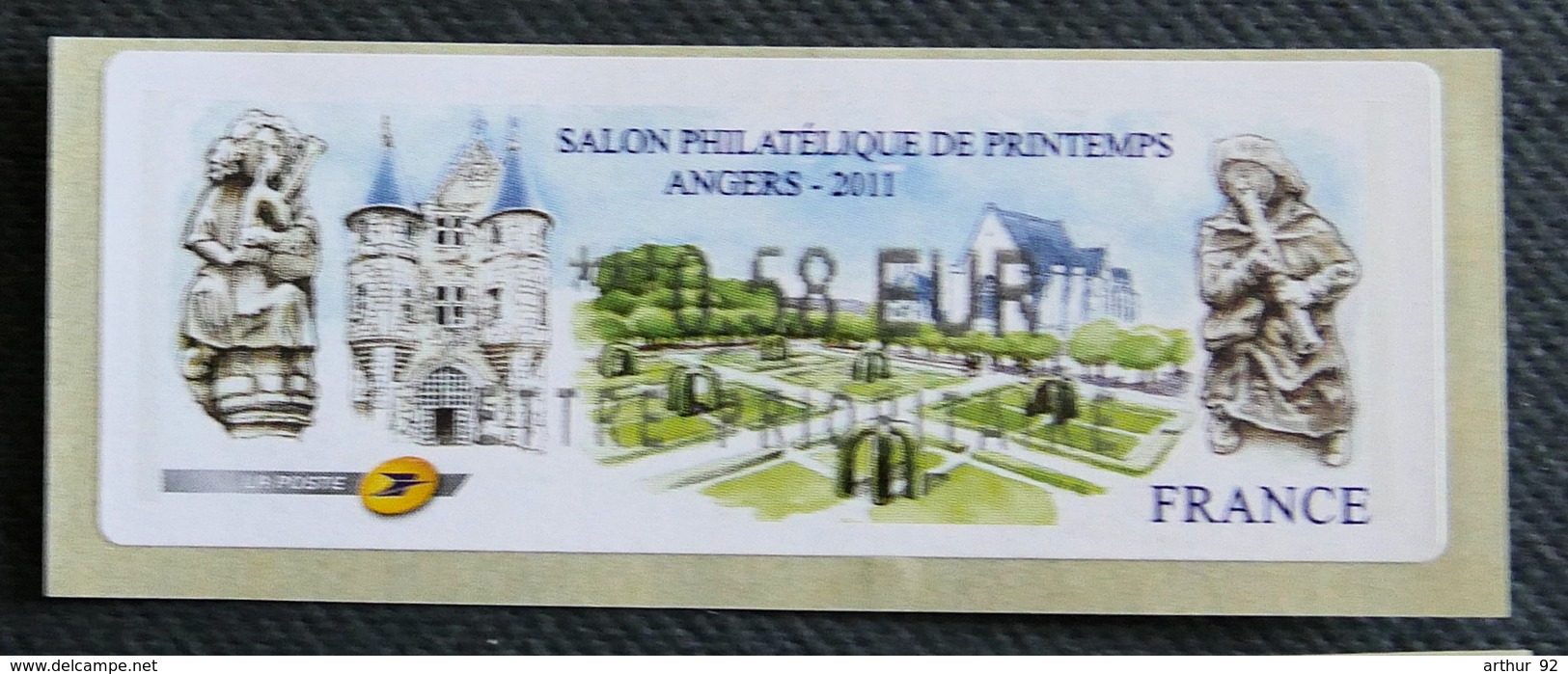 FRANCE - VIGNETTES ILLUSTREES -  2011 - VIG 71 - SALON PHILATELIQUE DE PRINTEMPS - ANGERS - 2010-... Illustrated Franking Labels