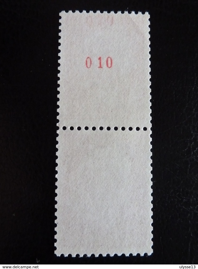 N° 1536B + 1536Bc- 40c Rouge Carminé Neuf - N°010 Rouge Au Verso - 1967-1970 Marianne De Cheffer