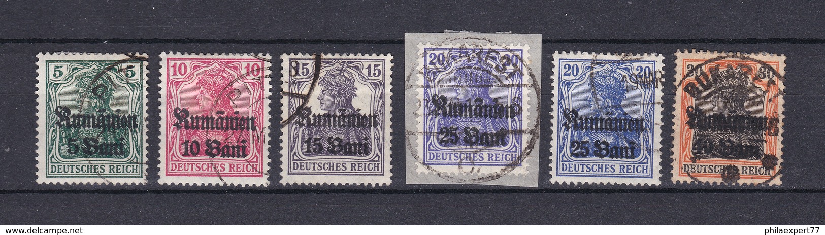 Militärverwaltung In Rumänien - 1918 - Michel Nr. 8/12  - Gest. - Besetzungen 1914-18