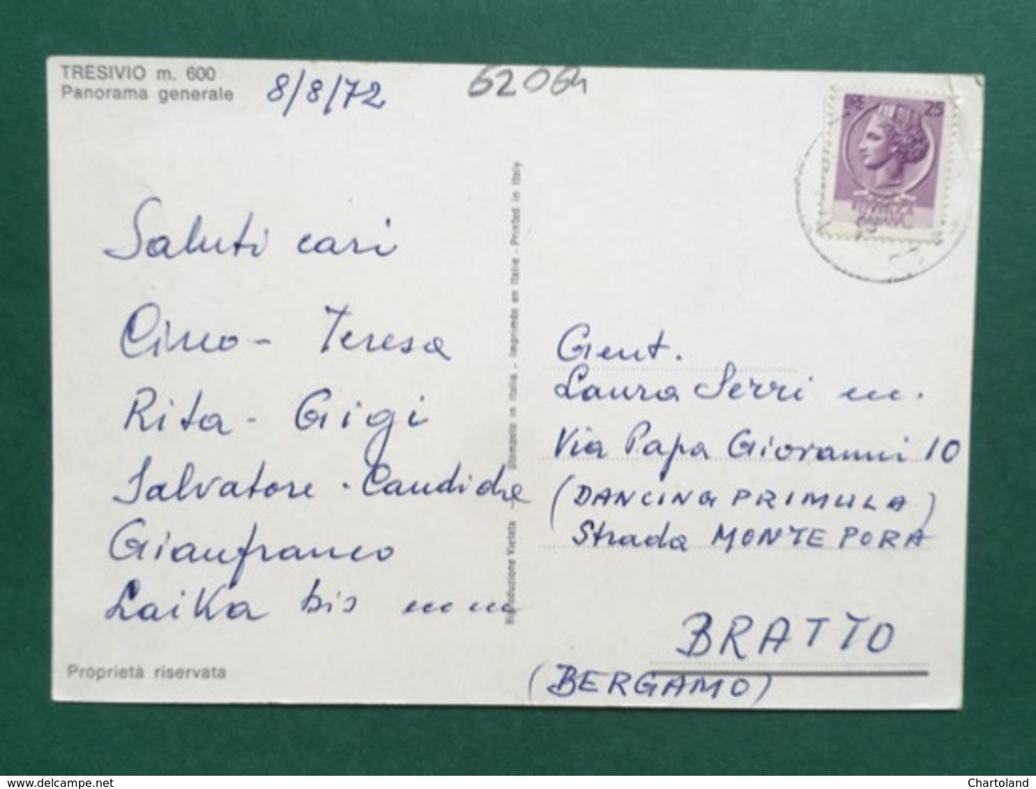 Cartolina Milano - Un Saluto Interista - 1970 - Treviso