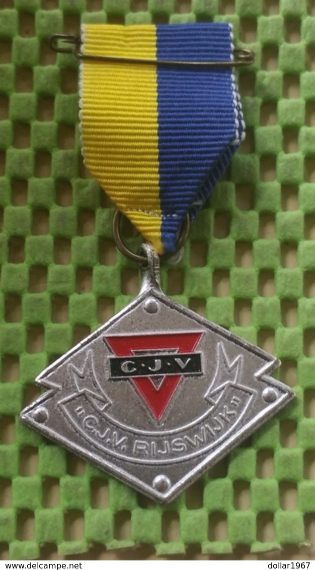 Medaille :Netherlands  - C.J.V - Rijswijk.  / Vintage Medal - Walking Association - Andere & Zonder Classificatie