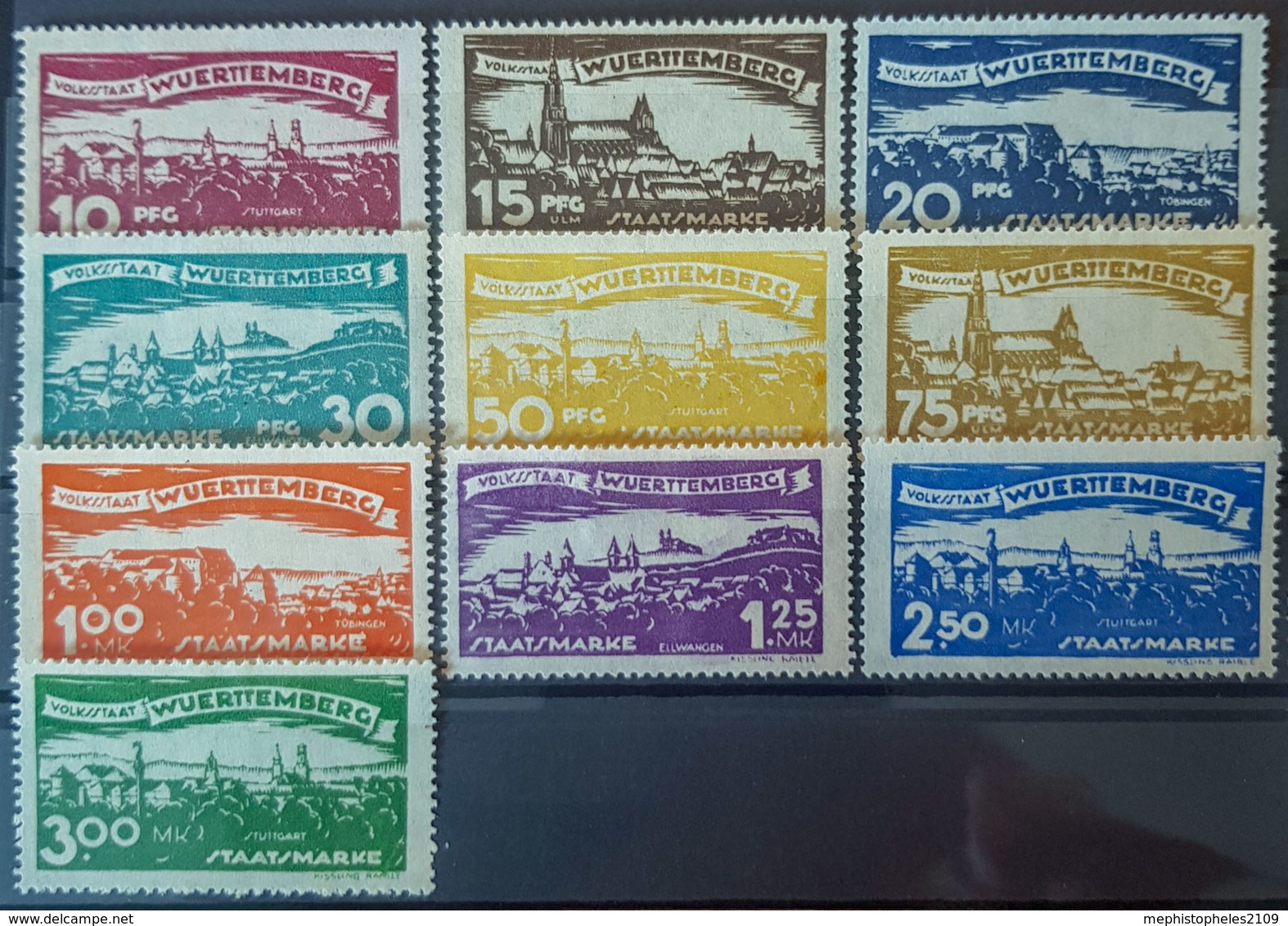 WÜRTTEMBERG - MLH - Mi 272-281 - Volksstaat Württemberg - Altri & Non Classificati