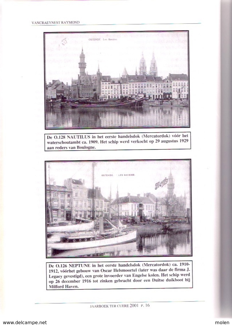 jaarboek 2001 TER CUERE BREDENE & Oostende 140blz VISSERIJ REDERIJ ASPESLAGH OPEX DE BOLLE 100JAAR BREDENE AAN ZEE Z797M