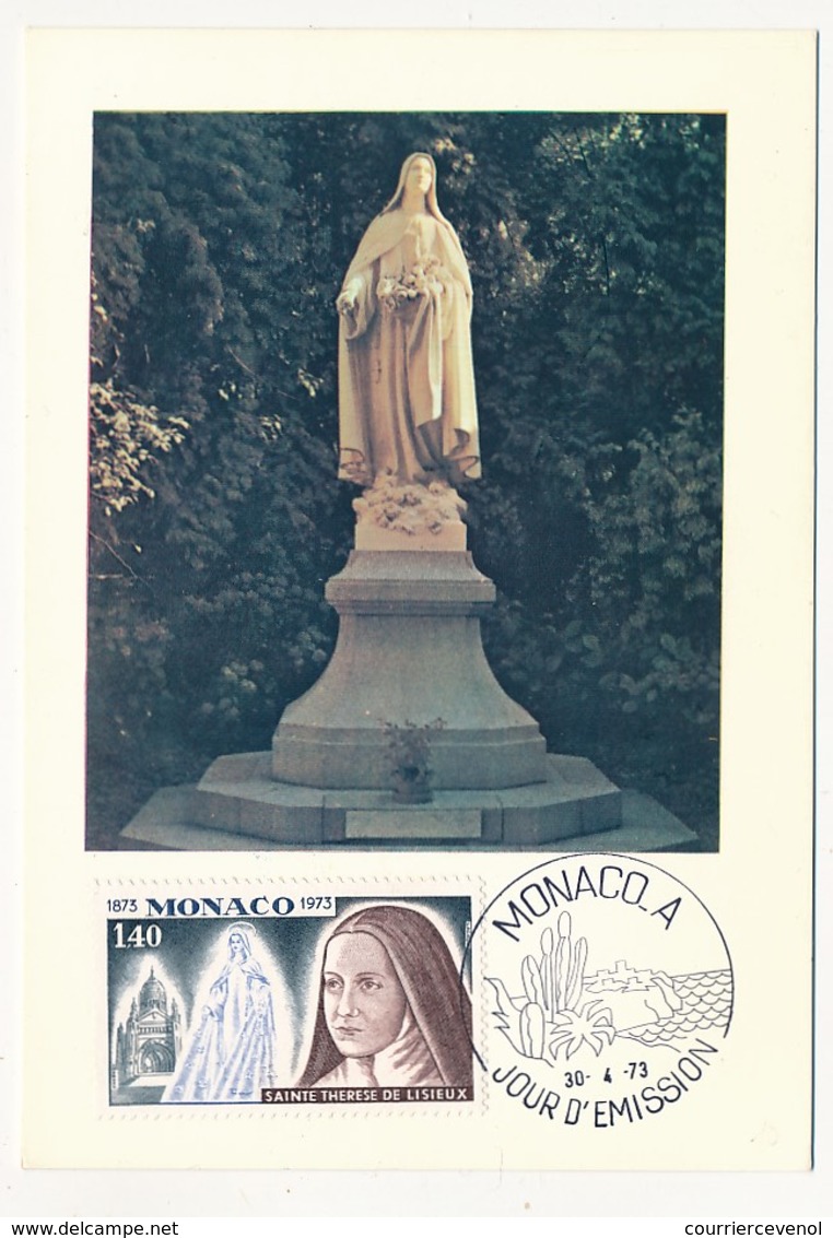 MONACO -  Carte Maximum "Sainte Thérèse De Lisieux" - 30/04/1973 - Maximum Cards