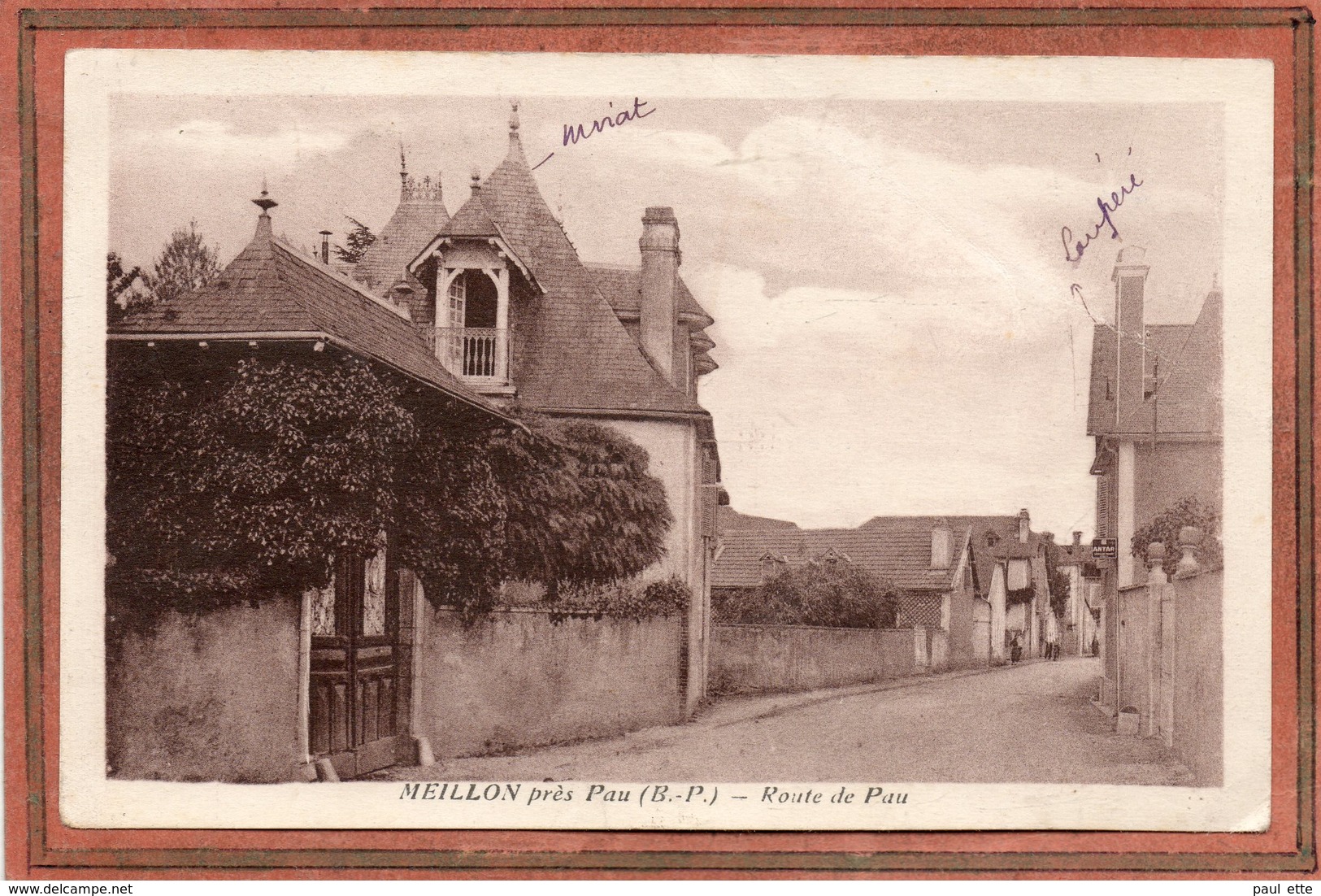 CPA - MEILLON (64) - Aspect De L'entrée Du Bourg Par La Route De Pau En 1946 - Altri & Non Classificati