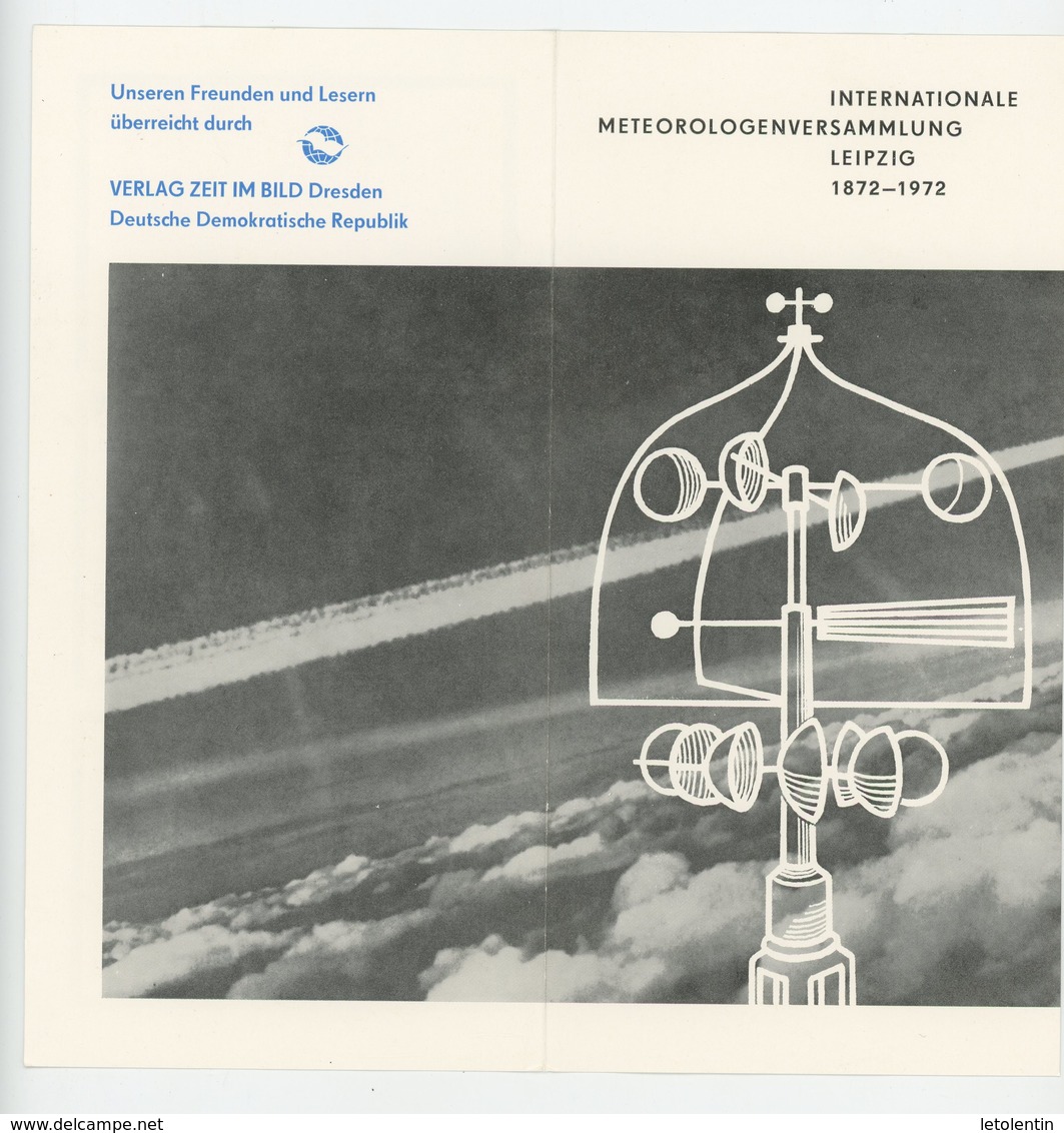 ALLEMAGNE ORIENTALE: DEPLIANT DE LA REUNION INTERNATIONALE DE METEOROLOGUES - N° Yvert BLOC 29+30+31 Obli - Lettres & Documents