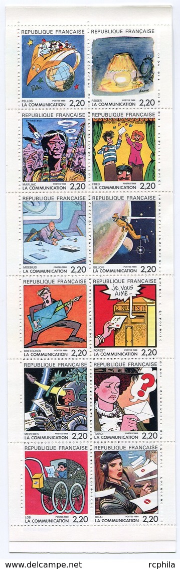 RC 13191 FRANCE BC 2515 CARNET LA COMMUNICATION 1988 NON PLIÉ A LA FACIALE NEUF ** - Personnages