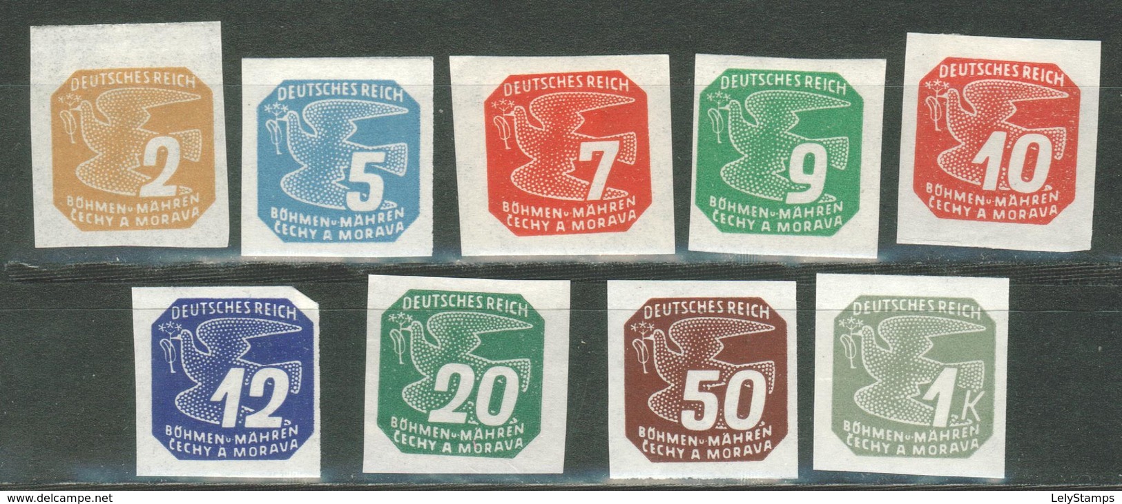 Bohmen Und Mahren 117 - 125 MH * (1943) - Bezetting 1938-45