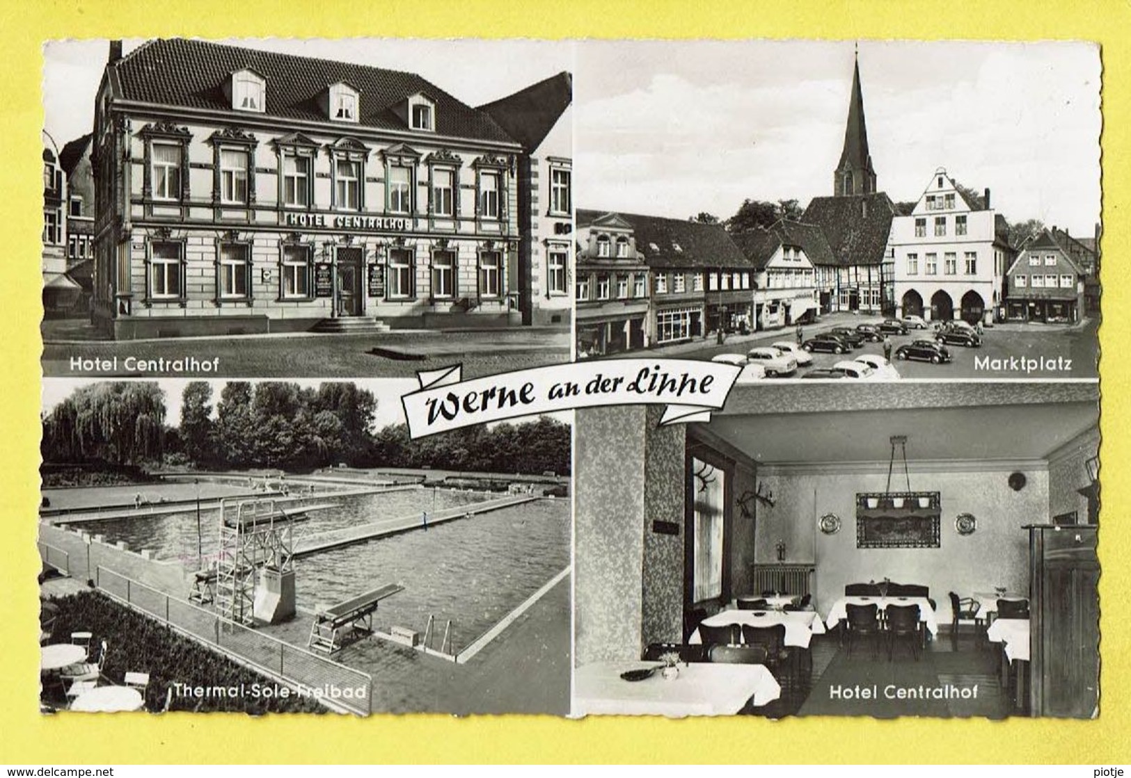 * Werne An Der Lippe (Nordrhein Westfalen - Deutschland) * (Schoning & Co Lubeck) Hotel Centralhof, Freibad, Piscine - Werne