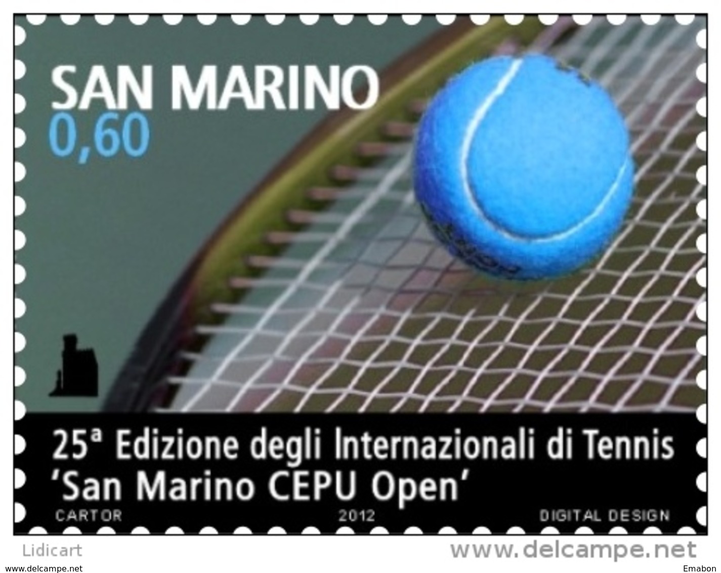 REPUBBLICA DI SAN MARINO - ANNO 2012 - SPORT INTERNAZIONALI DI TENNIS  - NUOVI MNH ** - Nuovi