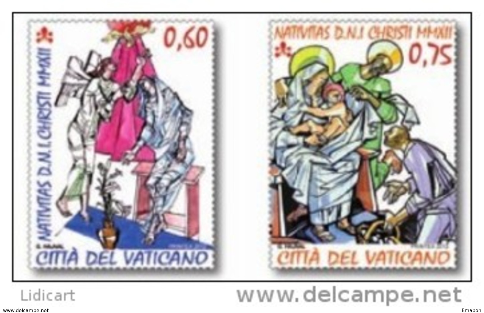 STATO CITTA' DEL VATICANO - VATIKAN STATE - BENEDETTO XVI - ANNO 2012 - NATALE 2 VALORI - NUOVI MNH ** - Ungebraucht