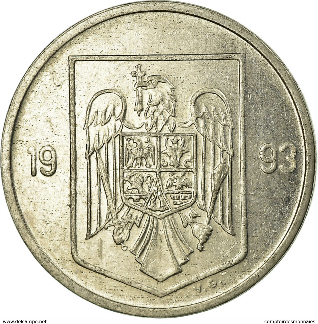 Monnaie, Roumanie, 5 Lei, 1993, TTB, Nickel Plated Steel, KM:114 - Roumanie