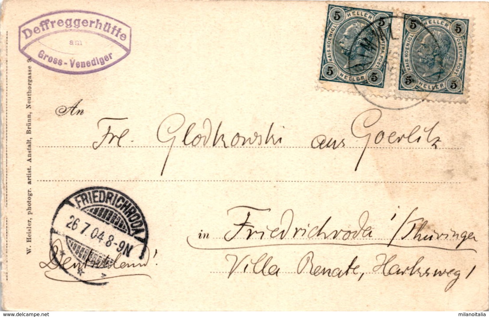 Uebergang Von Der Defregger Hütte über Den Rainerkees Zum Gross-Venediger * 25. 7. 1904 - Welt