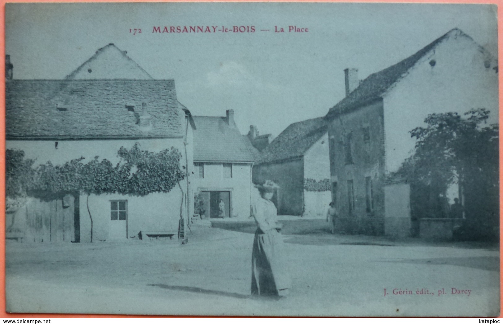 CARTE MARSANNAY LE BOIS - 21 - LA PLACE -SCANS RECTO VERSO-12 - Autres & Non Classés