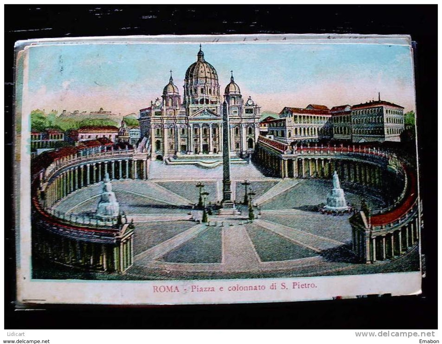 STATO CITTÀ DEL VATICANO - ( ROMA  ) PIAZZA E COLONNATO DI SAN PIETRO   - VIAGGIATA REGNO 1901 - Vaticano