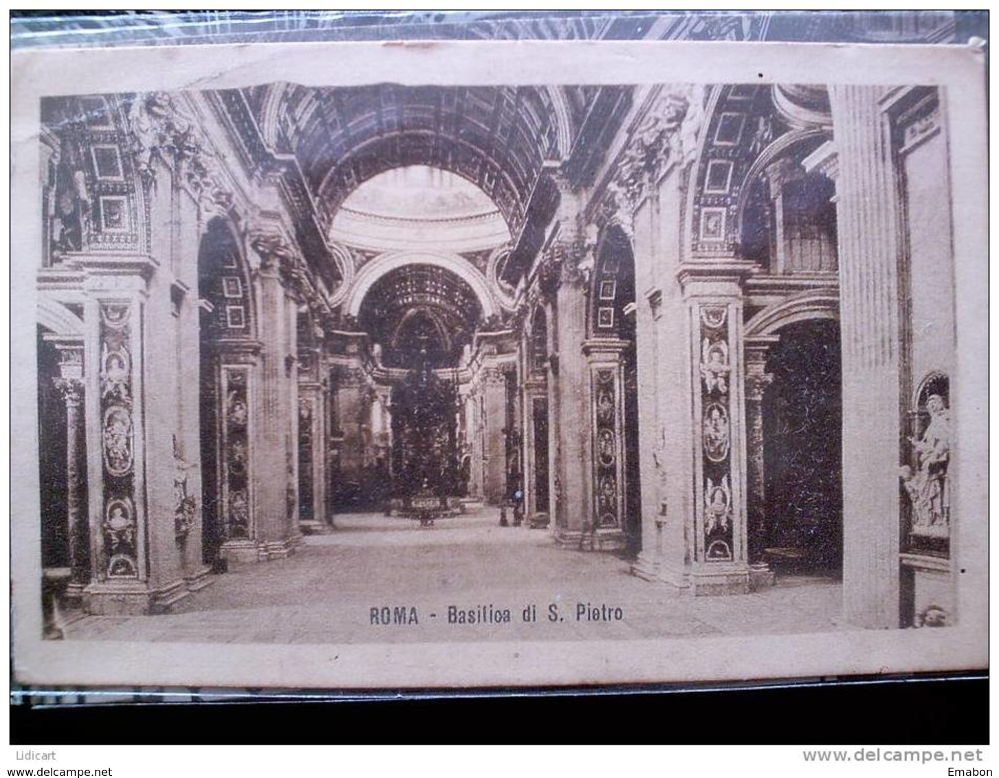 STATO CITTÀ DEL VATICANO - ( ROMA  ) INTERNO BASILICA DI SAN PIETRO - VIAGGIATA REGNO 1916 - Vaticano